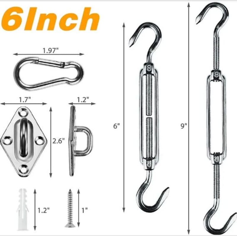 KIT DE INSTALACIÓN PARA FIJACIÓN DE TOLDO VELA - 2