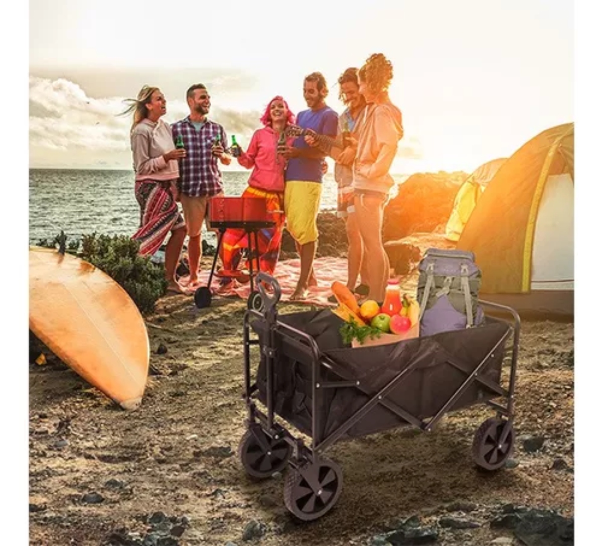CARRO DE ARRASTRE PLEGABLE CAMPING COMPRAS PASEO MASCOTAS - 4