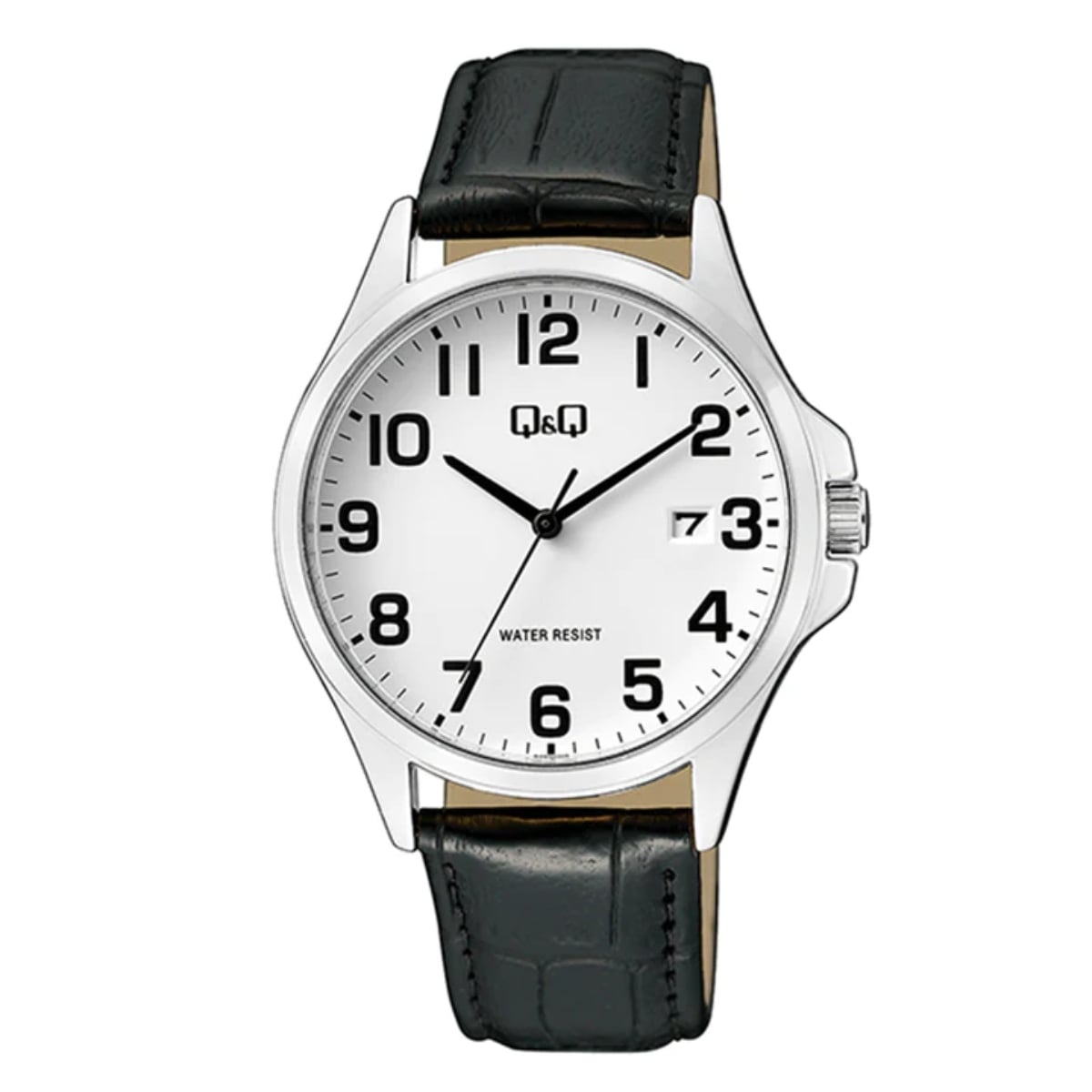 RELOJ DE PULSERA OEM Q&Q ANÁLOGO CORREA DE CUERO NEGRO A480J304Y - 1