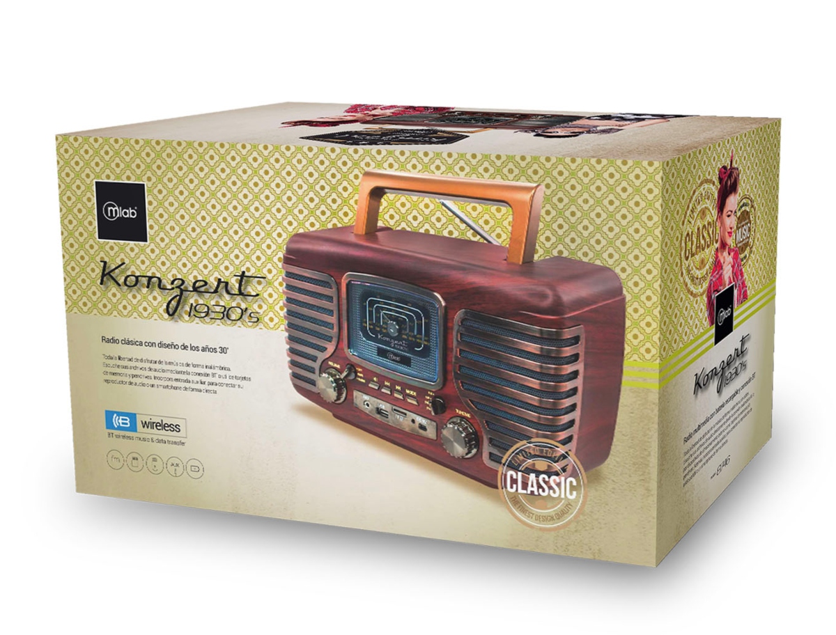 RADIO RETRO CONEXIÓN WIRELESS BT MLAB 8746 - 3