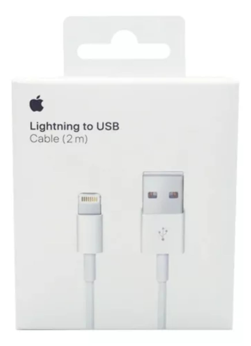 CABLE CARGADOR LIGHTNING ORIGINAL PARA IPHONE 2METROS - 1