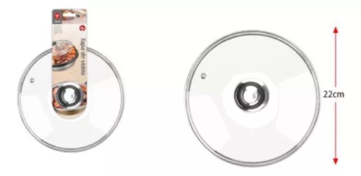 TAPA PARA OLLA DE VIDRIO 22 CM - 2