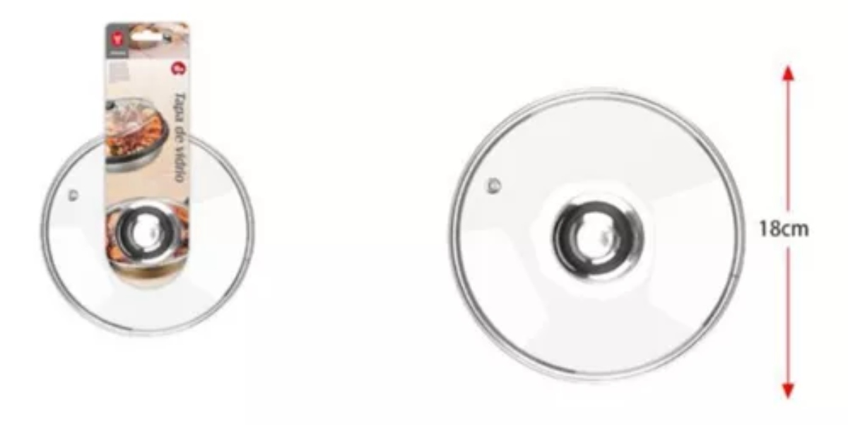 TAPA PARA OLLA DE VIDRIO 18 CM - 2