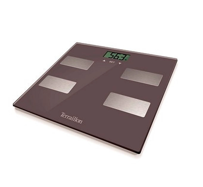 PESA DE BAÑO DIGITAL MEDICION DE GRASSA TERRAILLON SCAN CHESTNUT - 1