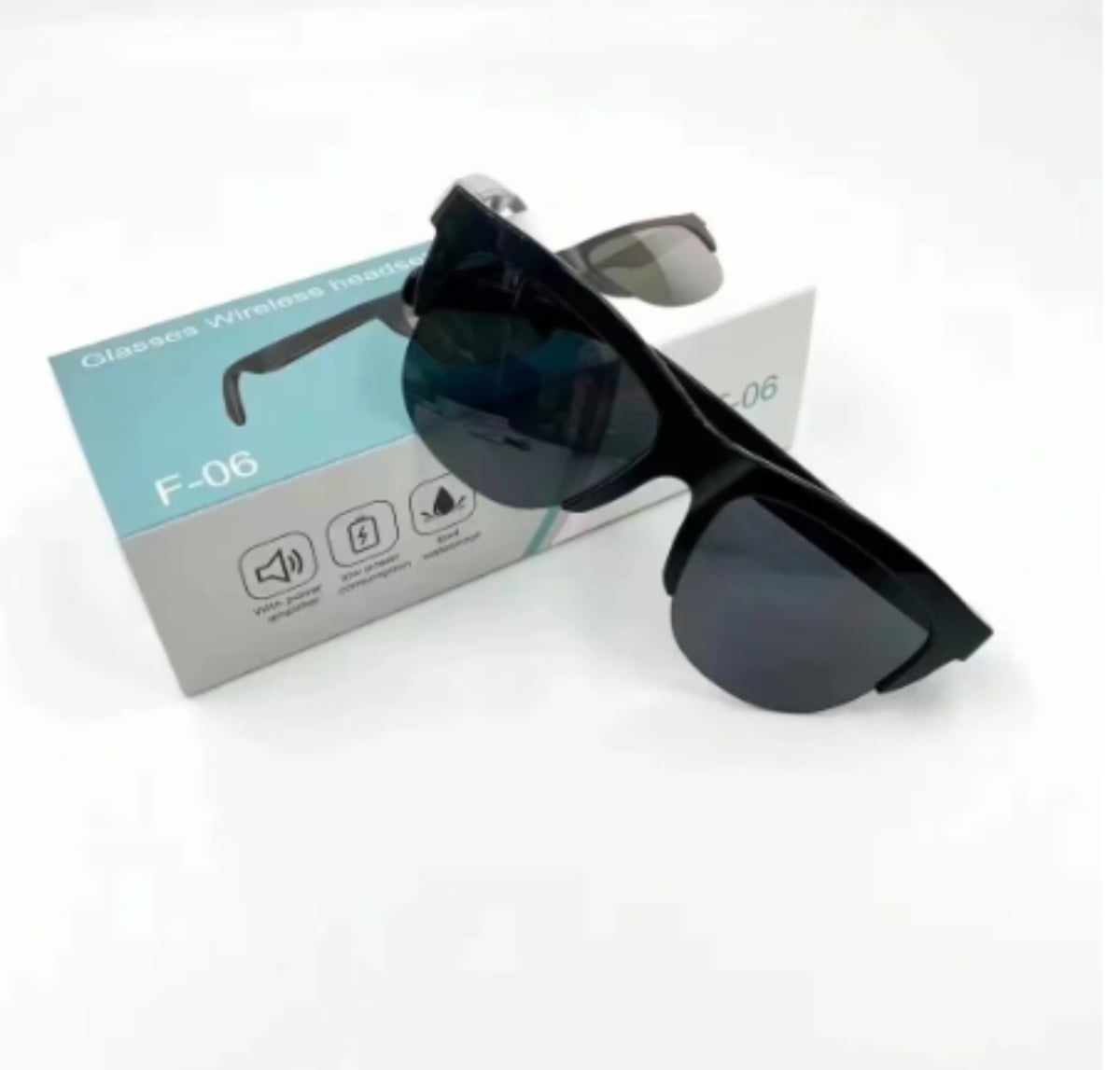 GAFAS DE SOL OEM F-06 ANTEOJOS LENTES UV CON AURICULARES - 1