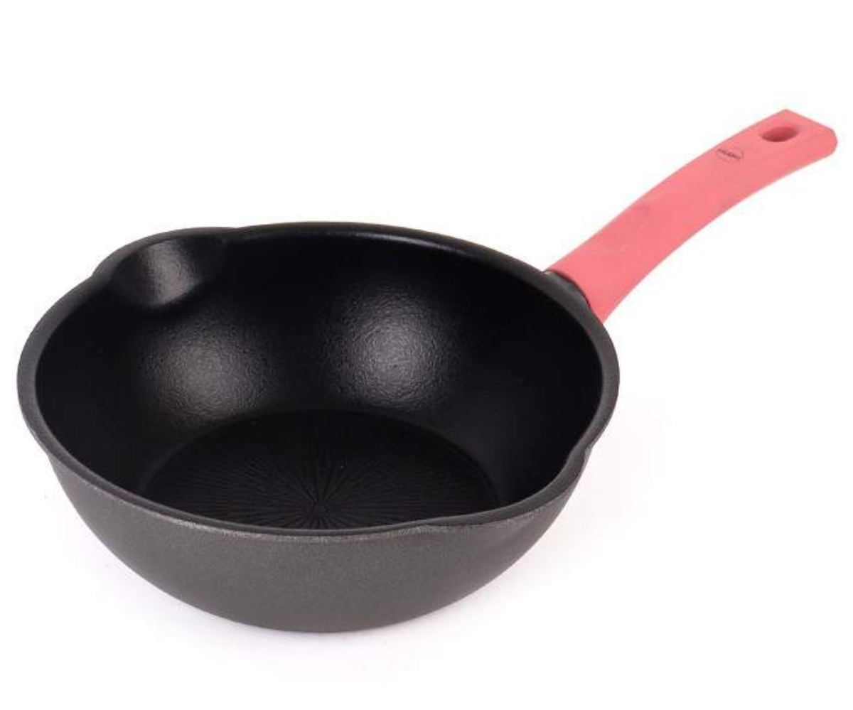 SARTÉN PROFUNDO 20 CM ANTIADHERENTE ROSA INSCHEF - 1