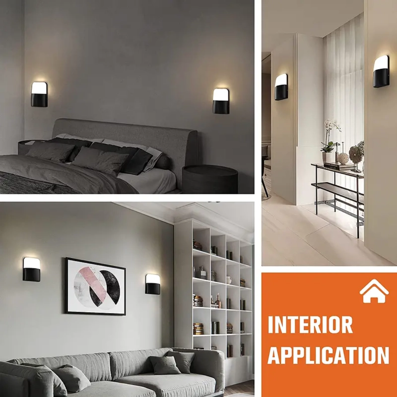 LÁMPARA LED DE PARED MODERNA 5W INTERIOR/EXTERIOR - 4