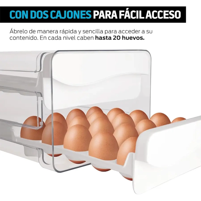 ORGANIZADOR DE HUEVOS CAJA PARA 40 HUEVOS 2 NIVELES - 3