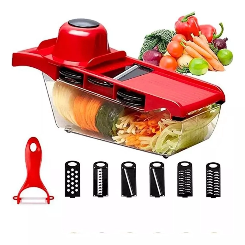 CORTADOR RALLADOR REBANADOR DE VERDURAS 10 EN 1 - 1