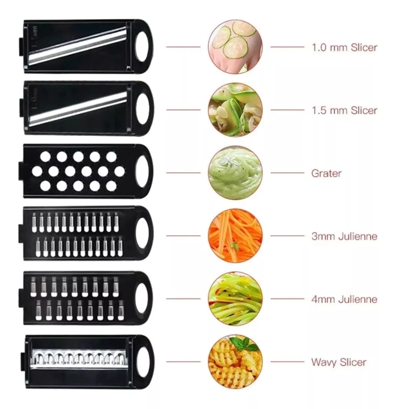 CORTADOR RALLADOR REBANADOR DE VERDURAS 10 EN 1 - 2