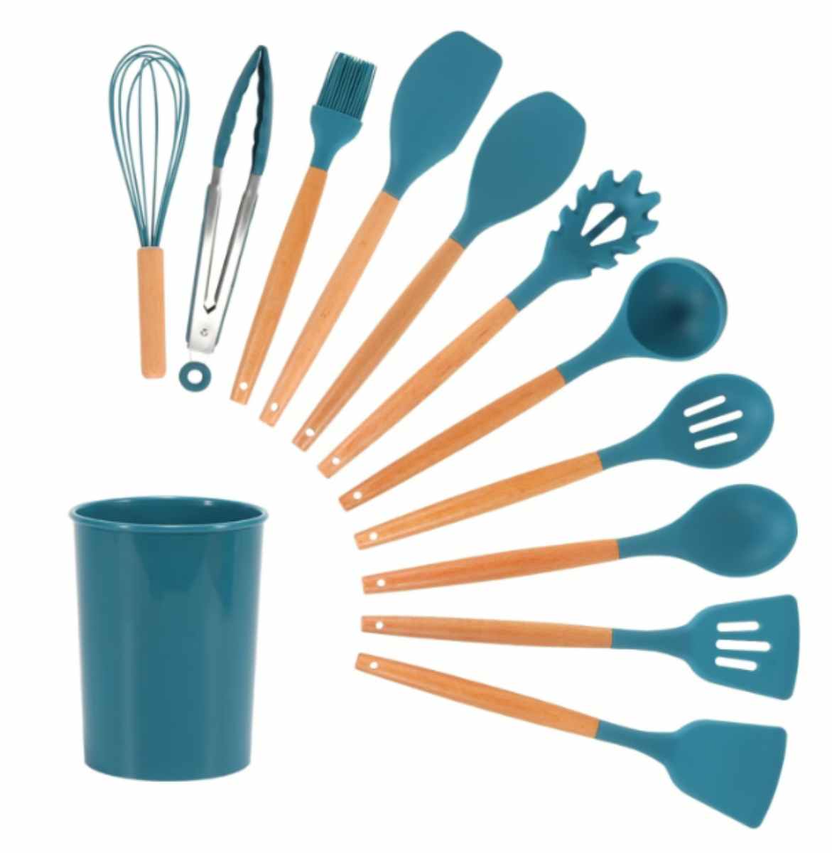 SET DE 12 PIEZAS UTENSILIOS DE COCINA DE SILICON - 1