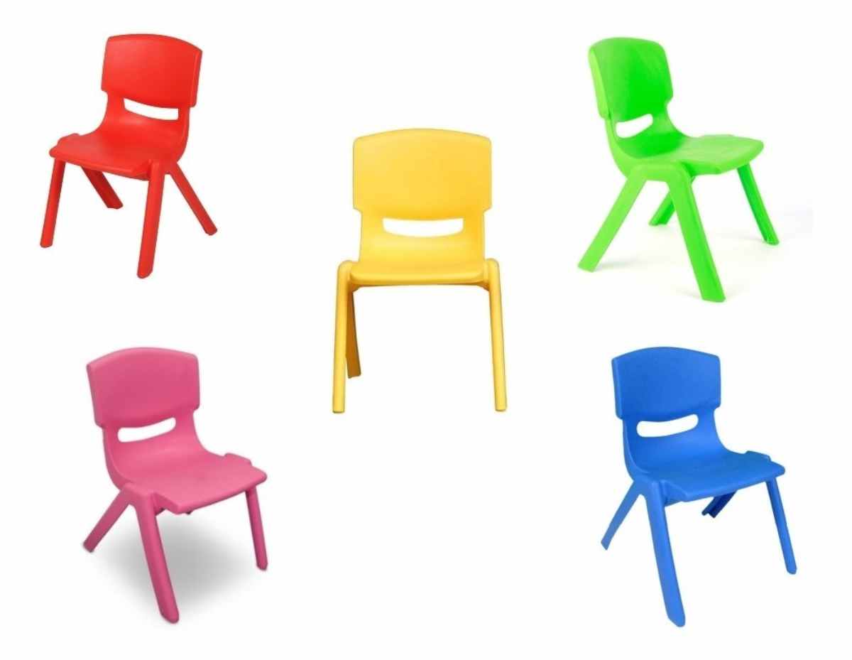 SILLA PLASTICA INFANTIL NIÑOS Y NIÑAS AMARILLO - 3