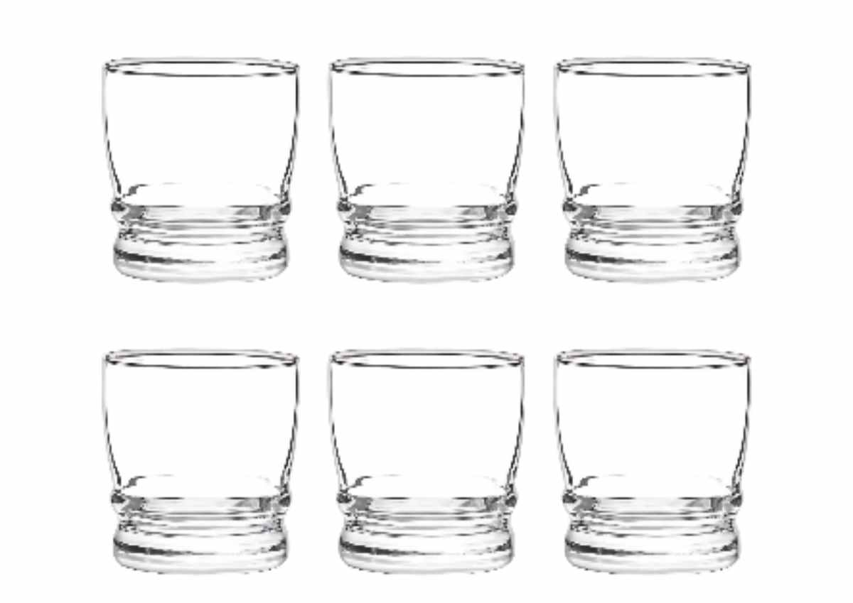 SET DE 6 VASOS BAJOS MADEIRA ROCK 304CC CRISTAR - 3