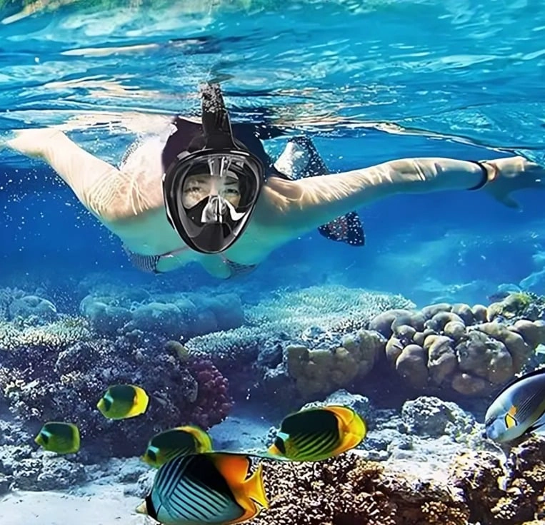 MÁSCARA SNORKEL FULLFACE BUCEO ANTINIEBLA - 1