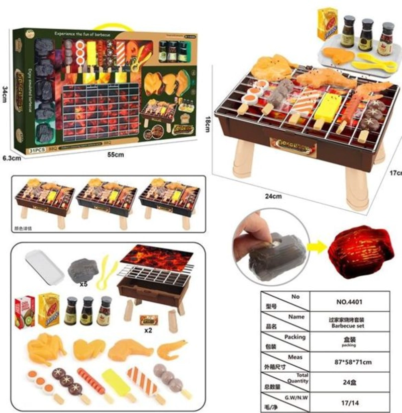 MINI JUEGO PARRILLERA BBQ ASADOS PARA NIÑOS COCINA - 1