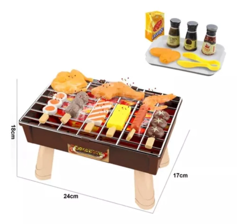 MINI JUEGO PARRILLERA BBQ ASADOS PARA NIÑOS COCINA - 2