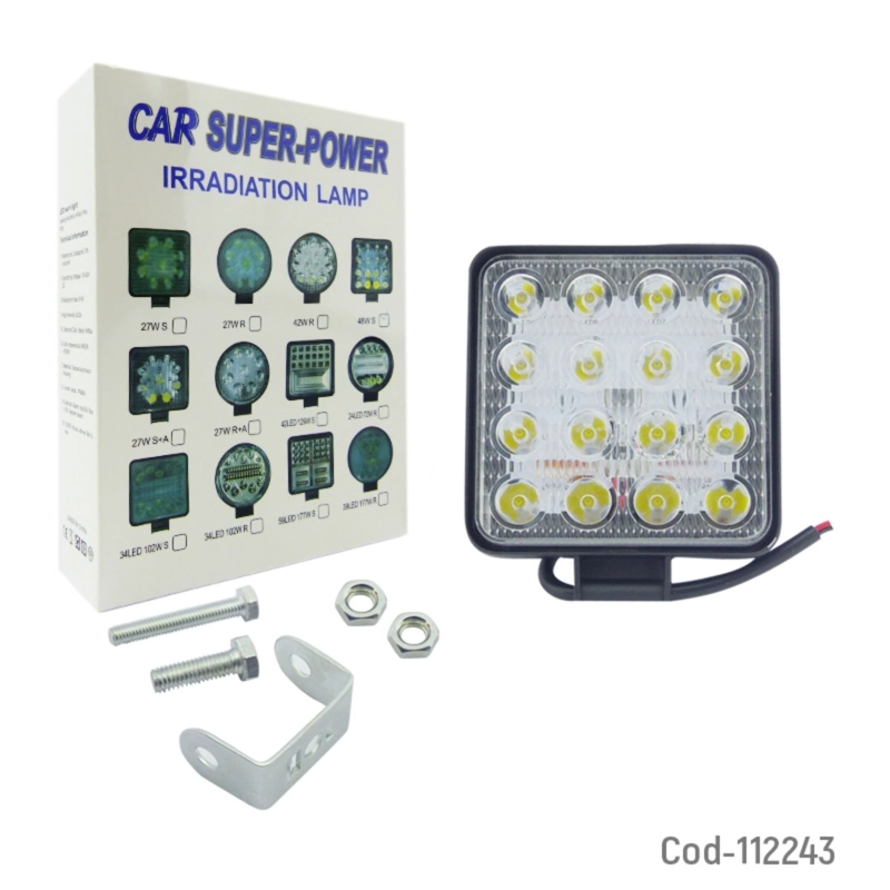 NEBLINERO LED 16 LED CUADRADO 48W SLIM 12/24 VOLT - 3
