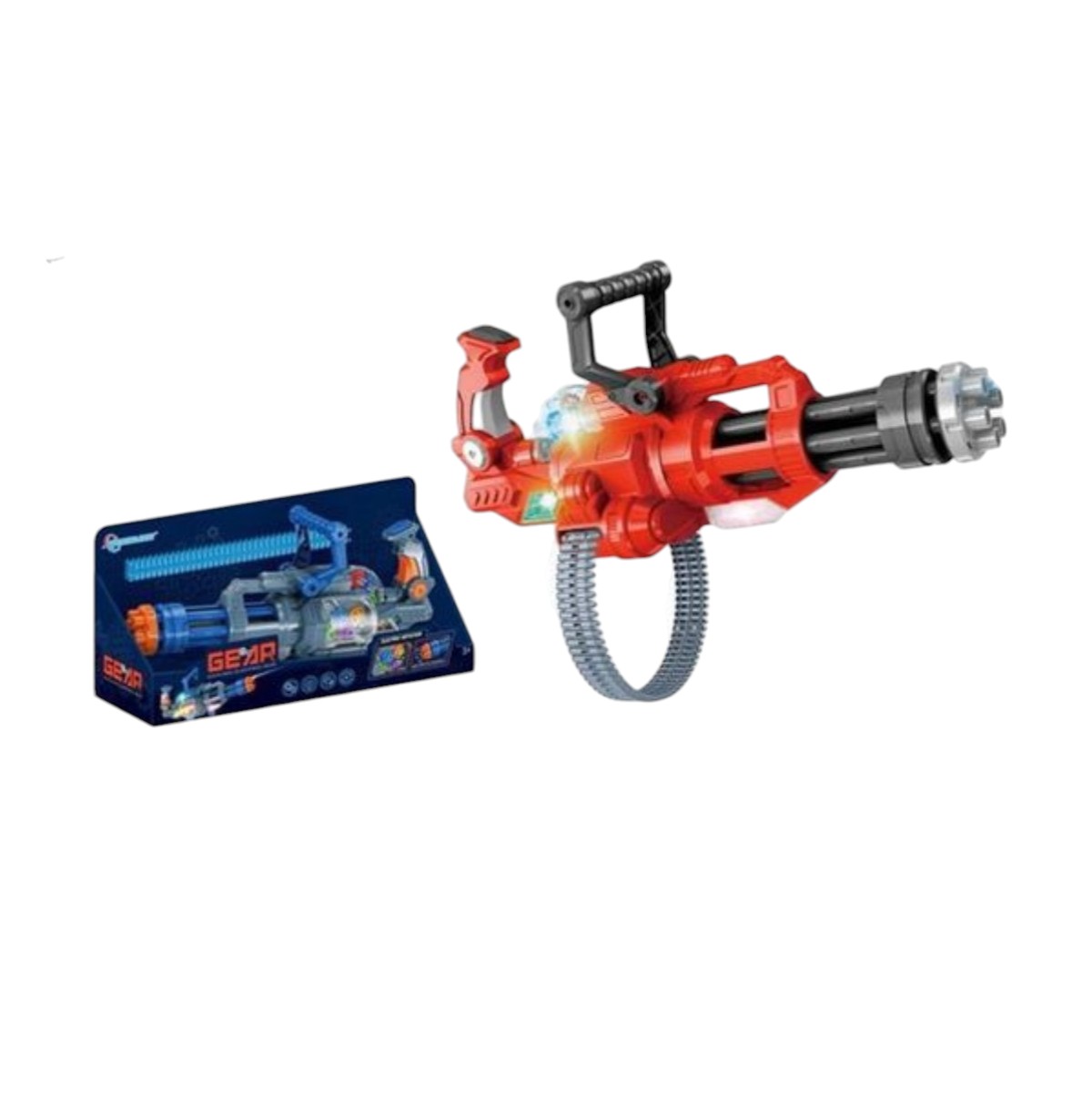 RAINBOW TOYS GUN PISTOLA DE JUGUETE SONIDO LUCES GEAR GATLING ELCTRIC GUN - 1