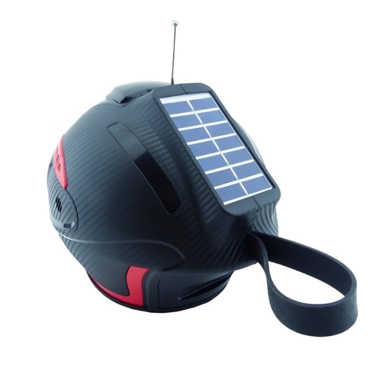 PARLANTE SOLAR TIPO CASCO MUSYL M-60 USB-TF CON LED - 1