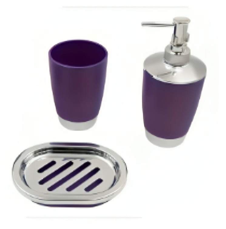 SET ACCESORIOS DE BAÑO 4PZS PORTACEPILLOS JABONERA - 2