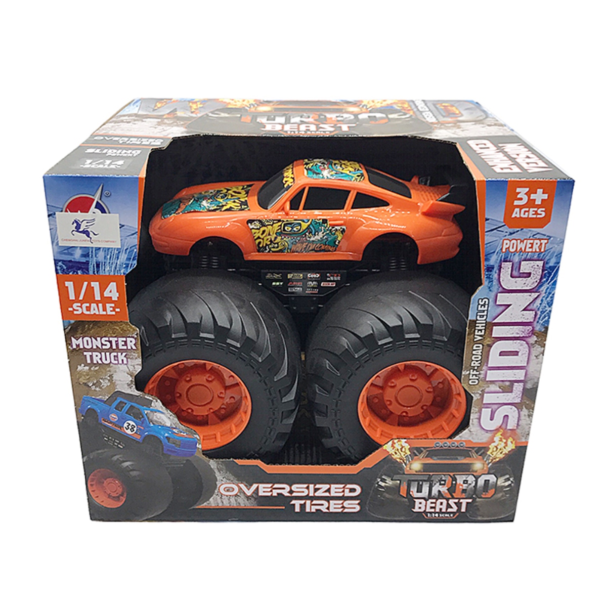 JUGUETE AUTO FRICCIÓN MONSTER ANGER VERDE - 2