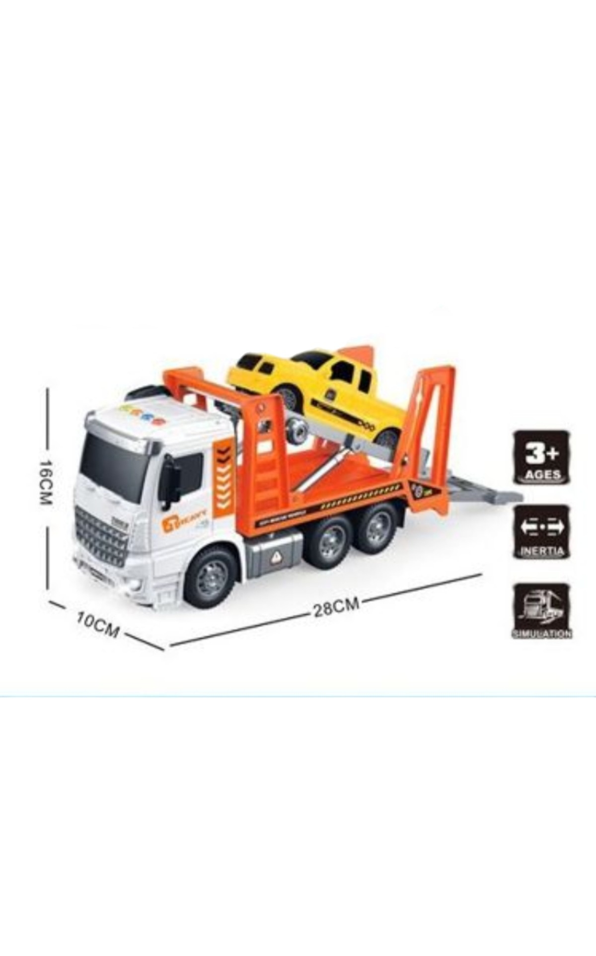 CAMION GRUA VEHICULO DE FRICCION CON LUCES Y SONIDO GRANDE - 2