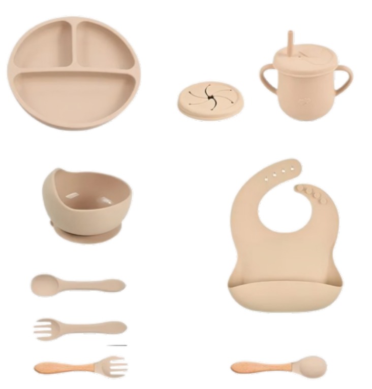 SET ALIMENTACIÓN SILICONA LIBRE BPA 9 PIEZAS ANTIDESLIZANTE - 1