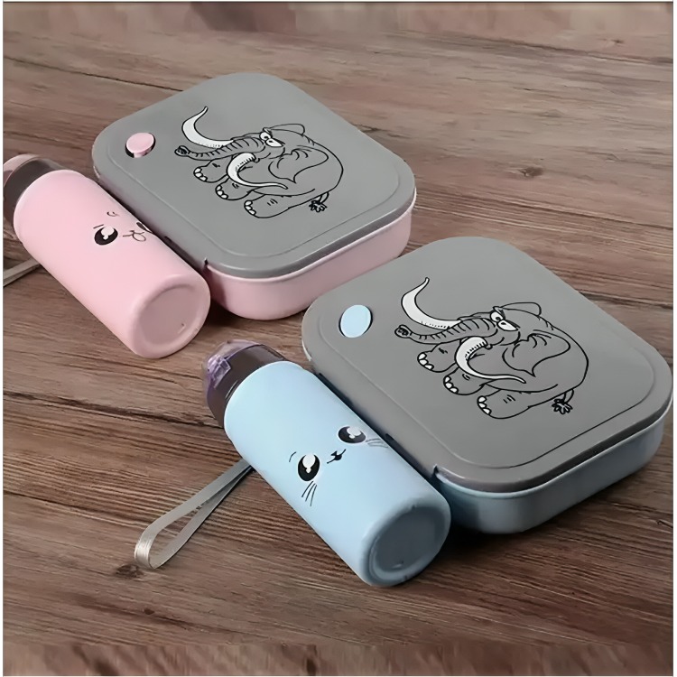 TAPER LONCHERA PARA COMIDA NIÑOS + BOTELLA - 3