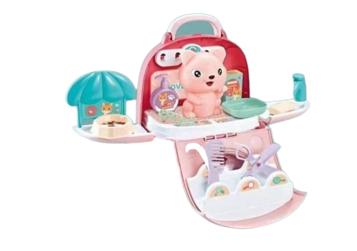 MINI MALETA TRANSPORTADOR PET HOUSE ROSA 20PCS - 2