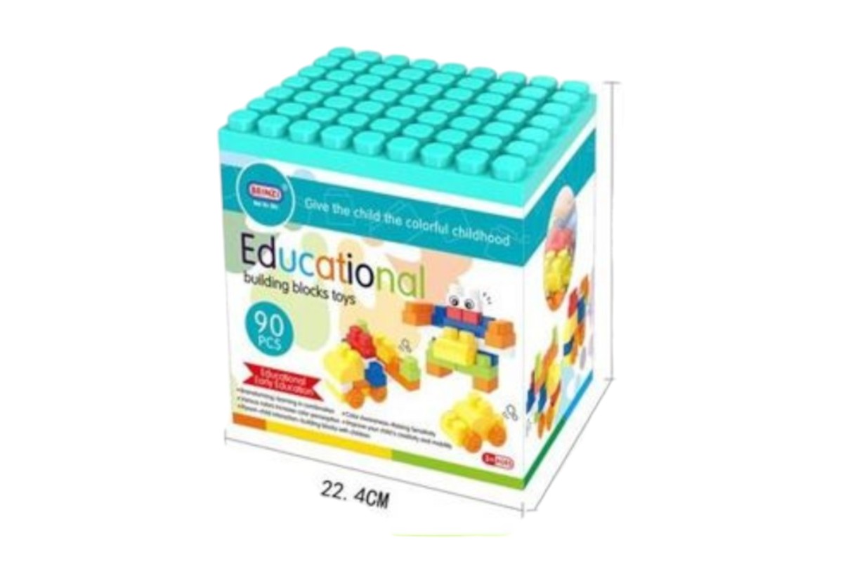 LEGO SET BLOQUES DE CONSTRUCCIÓN ARMABLES 80 PCS JUEGO NIÑOS CELESTE - 2