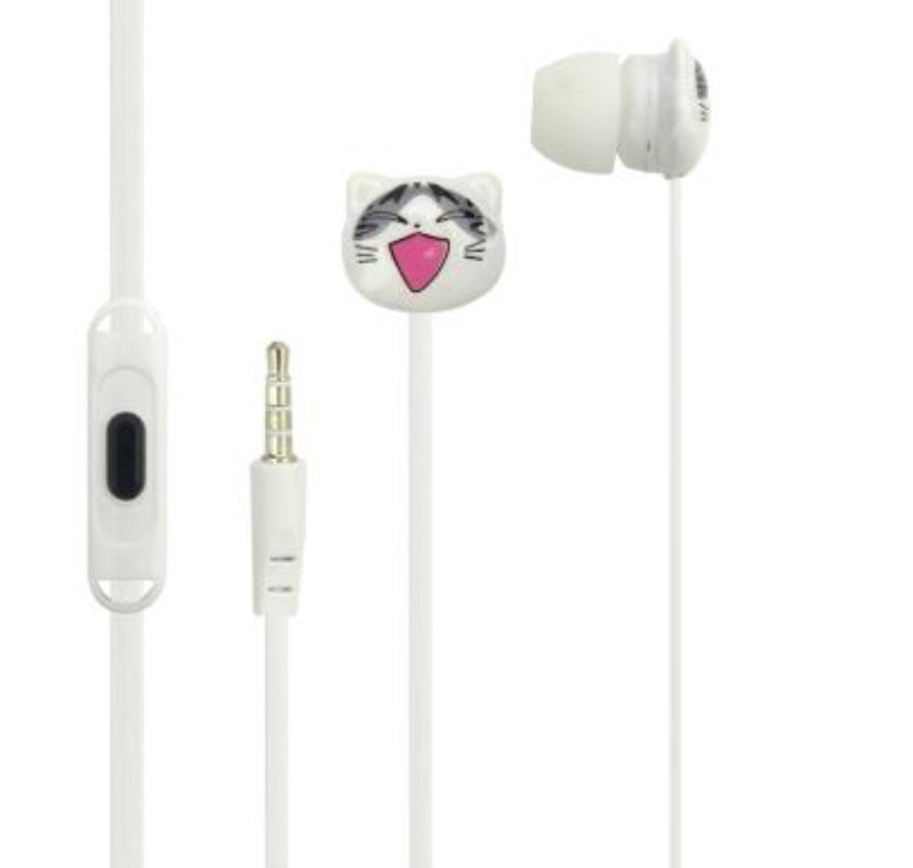 AUDIFONOS PARA NIÑO CON CABLE, DISEÑO GATOS, TUK T-88. EN CAJA. - 1