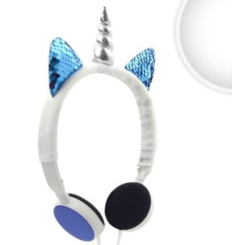 AUDIFONOS PARA NIÑOS CON CABLE DE VINCHA UNICORNIO 3.5MM, MODELO DMZ-11 - 2