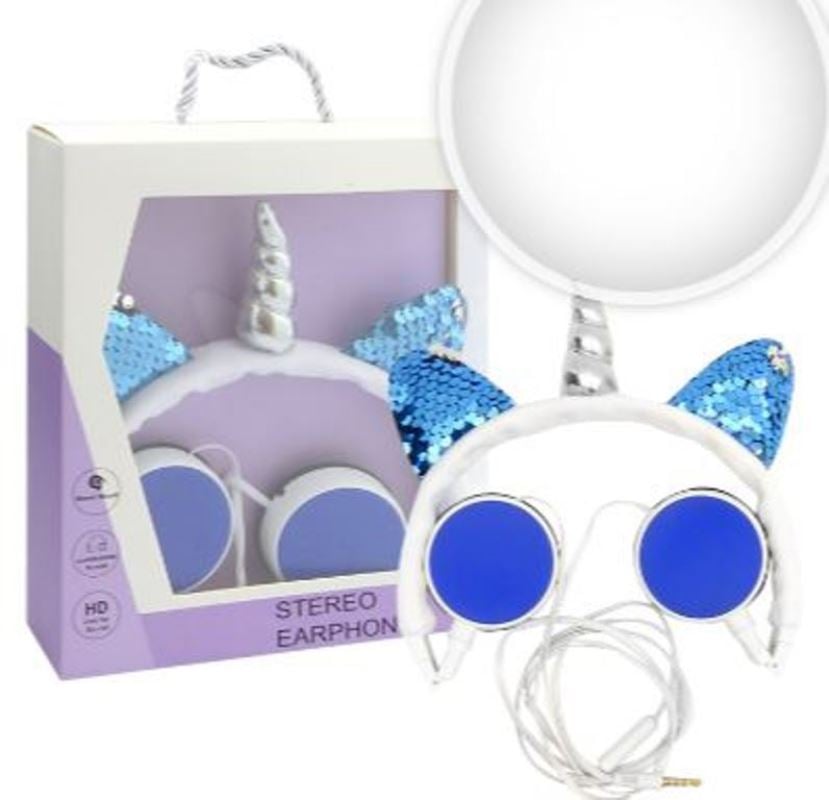 AUDIFONOS PARA NIÑOS CON CABLE DE VINCHA UNICORNIO 3.5MM, MODELO DMZ-11 - 3