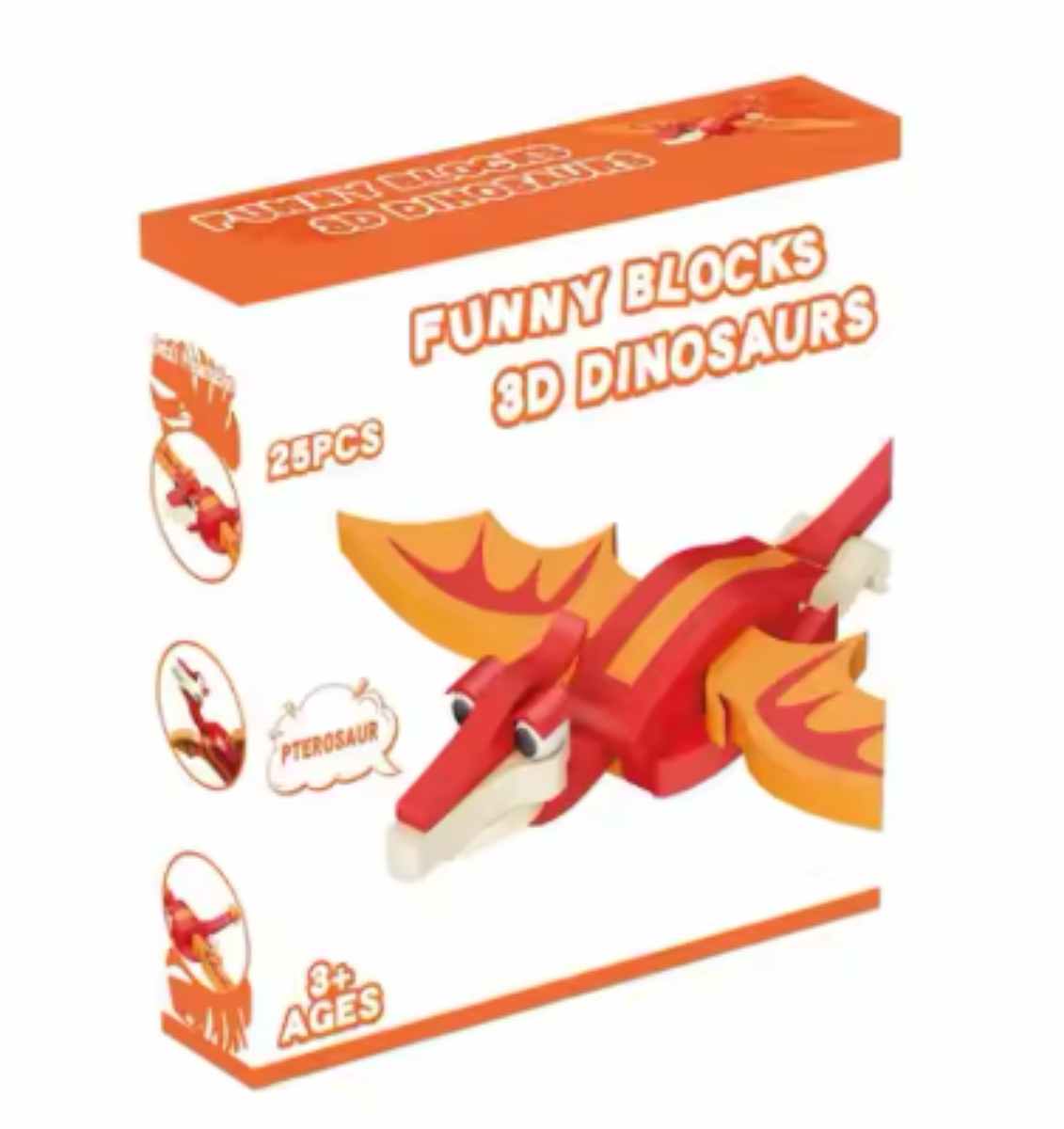BLOQUES CONSTRUCCIÓN EVA 3D PTEROSAUR 25 PIEZAS - 2