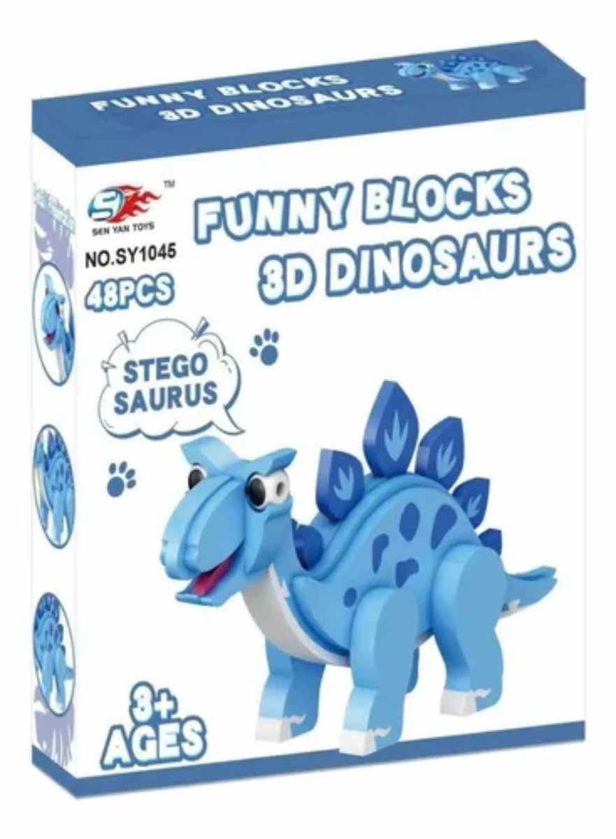 BLOQUES CONSTRUCCIÓN EVA 3D STEGOSAURUS 48 PIEZAS - 1