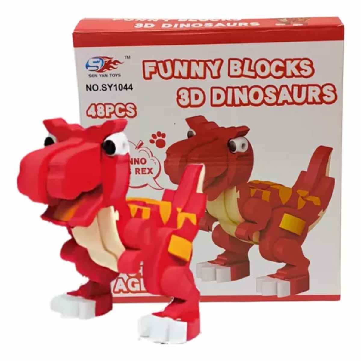 BLOQUES CONSTRUCCIÓN EVA 3D CARTOON T-REX 48 PIEZAS - 2