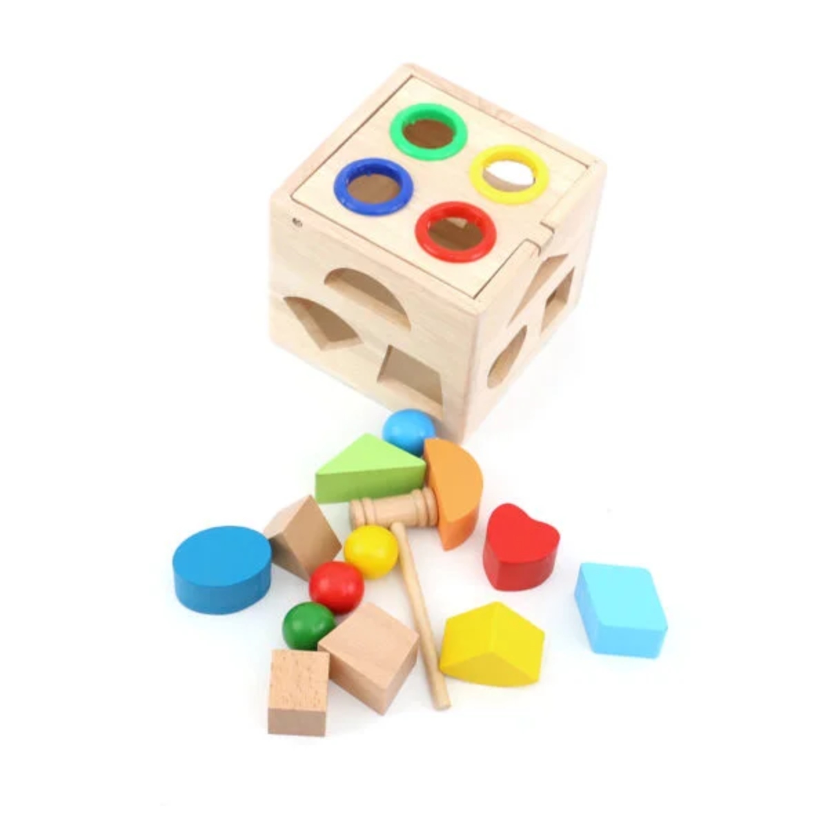 CUBO ACTIVIDADES MULTICOLOR CAJA FORMA GRANDE ENCAJE - 2