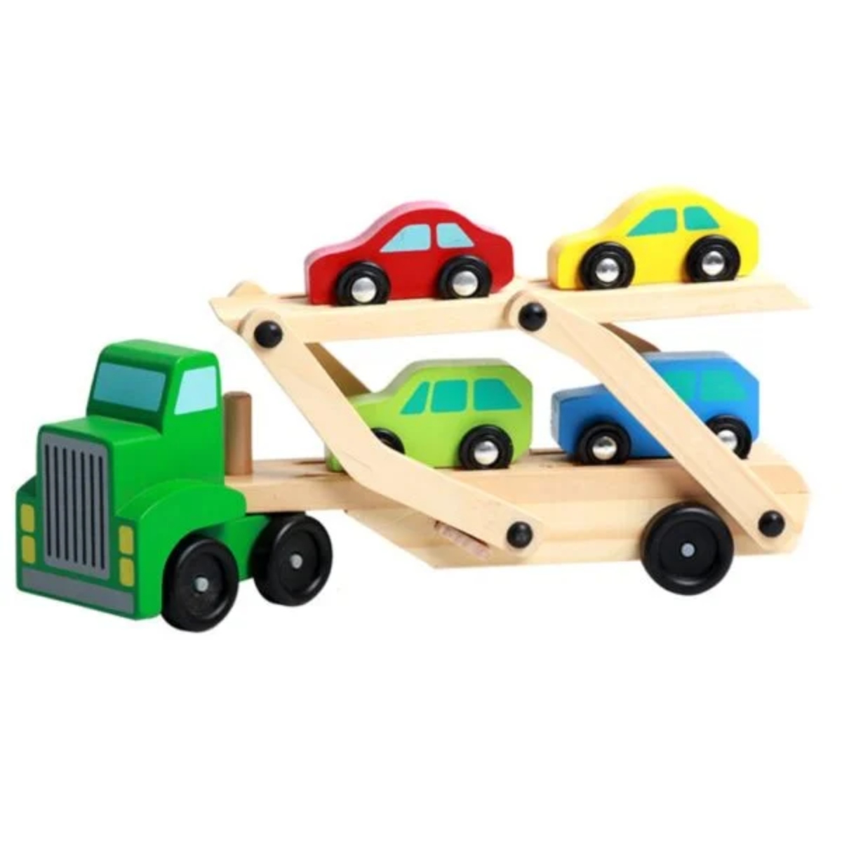 CAMIÓN TRANSPORTE JUGUETE MULTICOLOR MADERA - 2