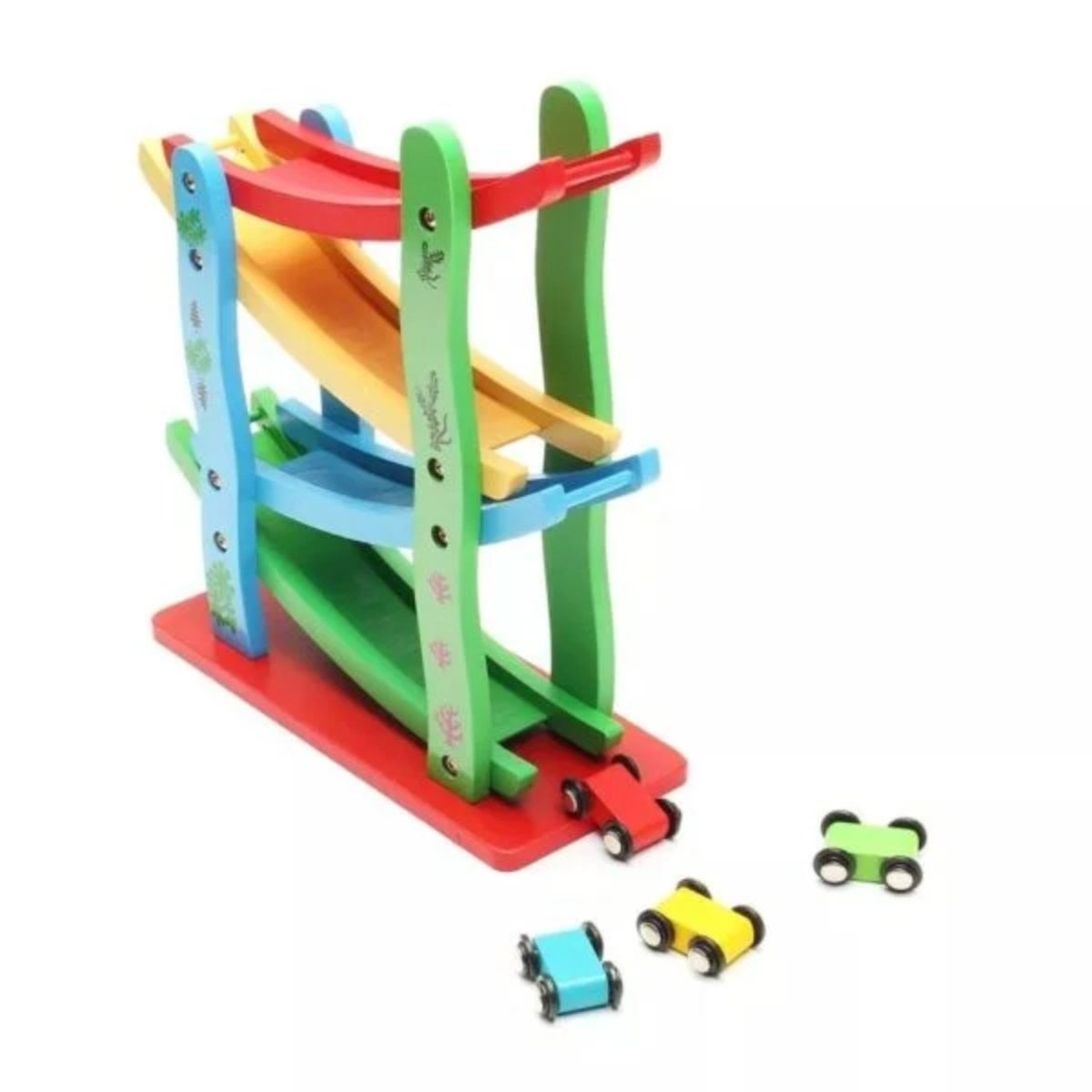 AUTOPISTA JUGUETE MULTICOLOR MADERA - 2