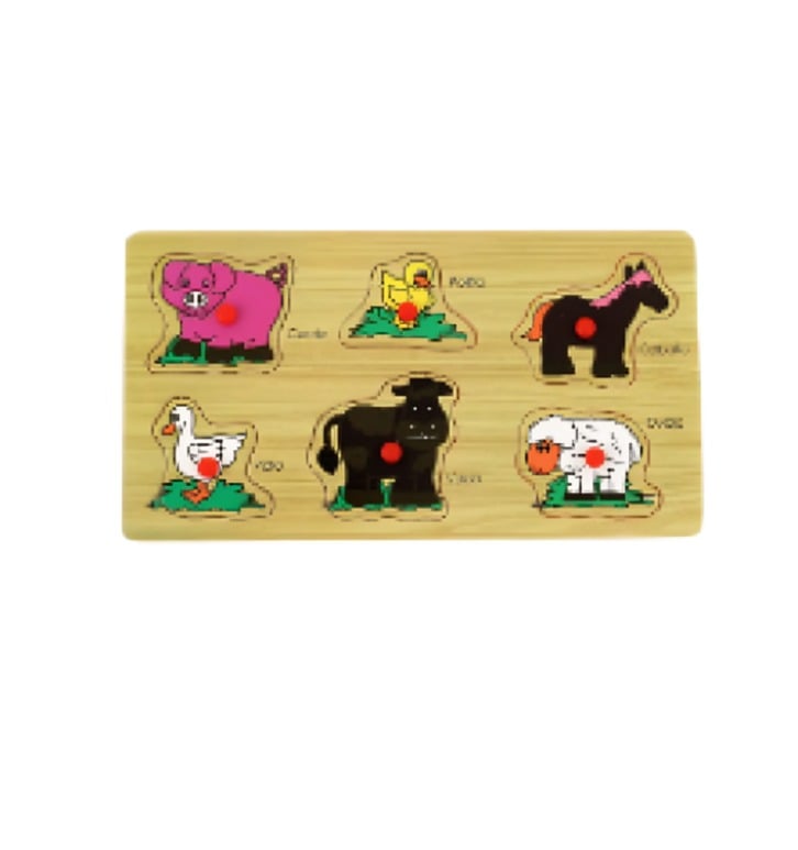 TABLA ESPAÑOLA PUZZLE MULTICOLOR ENCAJE MADERA - 2