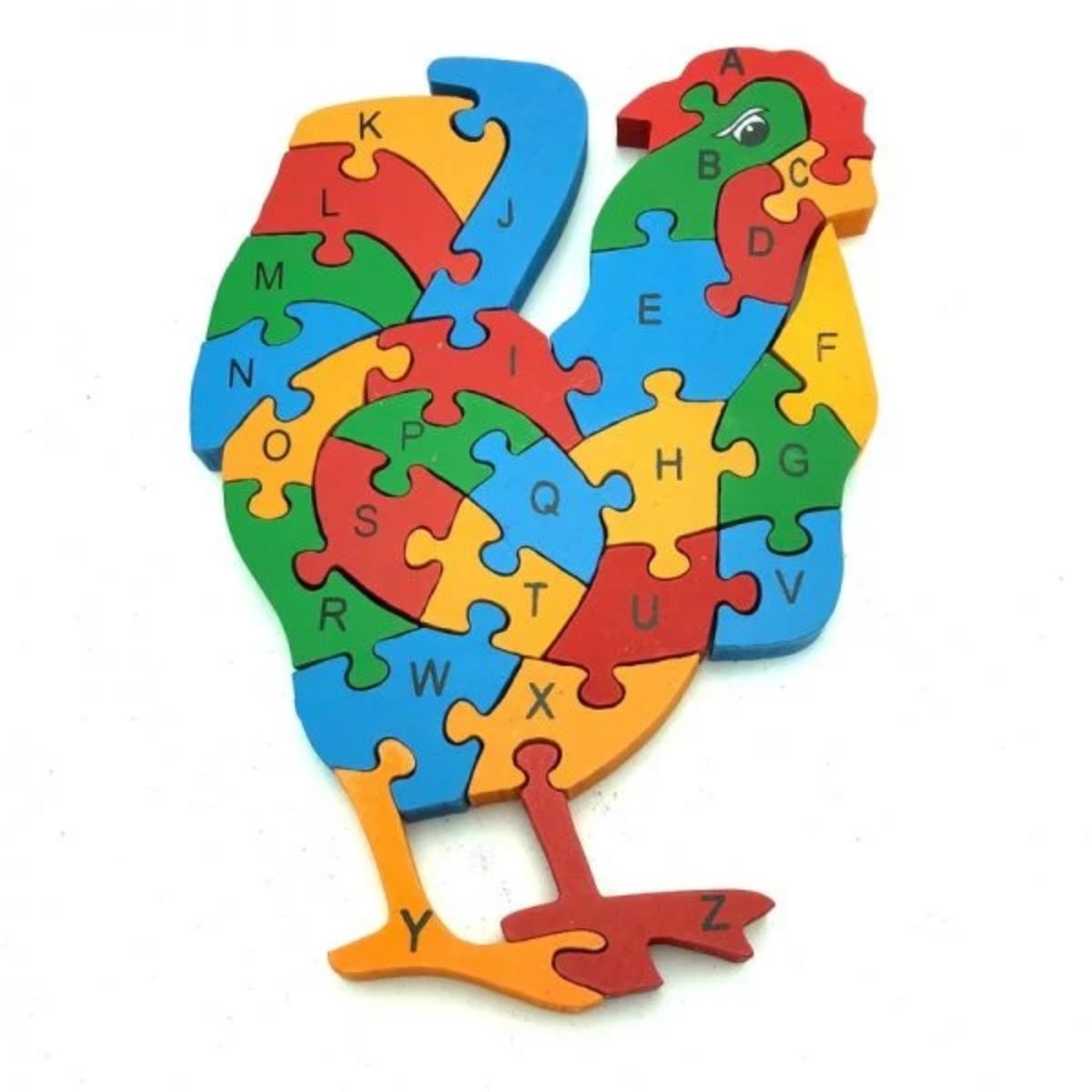PUZZLE MULTICOLOR GRANDE JUGUETE MADERA - 1