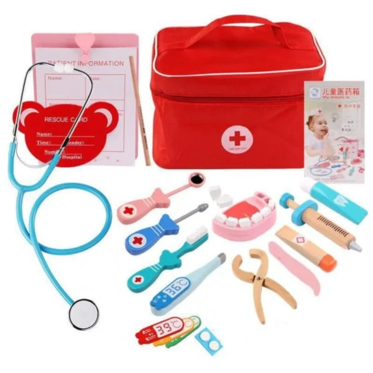 SET DOCTOR JUGUETE MULTICOLOR MADERA - 2