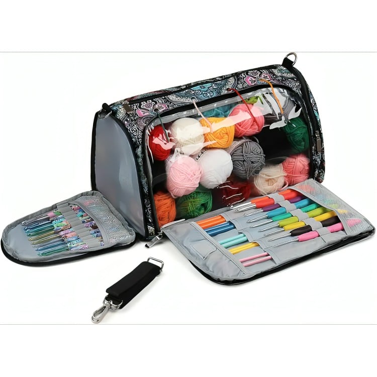 BOLSA ALMACENAMIENTO HILO LANA CROCHET TEJER - 1