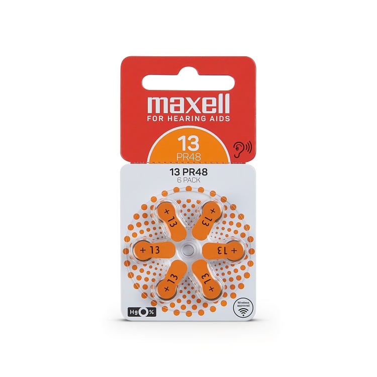 PILA AUDIOLOGICA MAXELL MAXEL L - 13 X 6 - 2