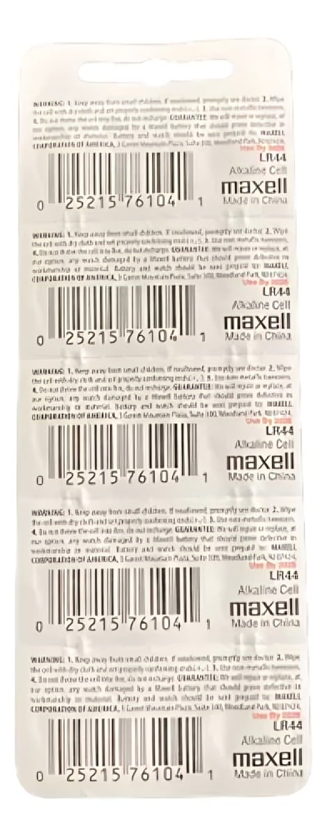 PILA DE RELOJ MAXELL LR-44 - 2