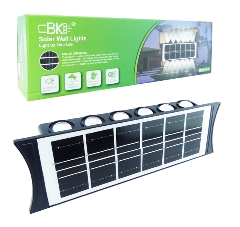 APLIQUE SOLAR 12 LED DUO COLOR CBK-12 MURO - 3