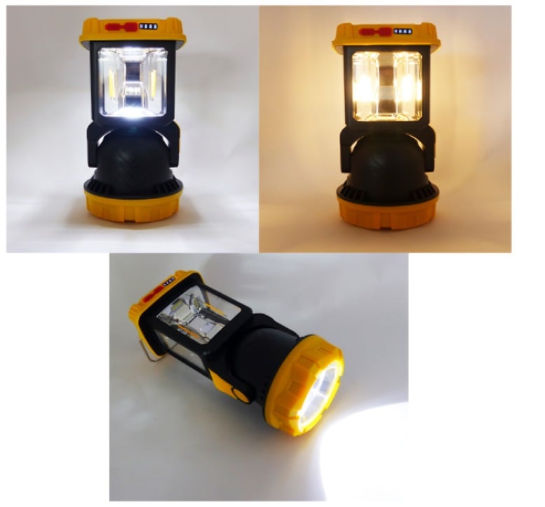 LINTERNA SOLAR 2 EN 1 HW-1277 FAROL Y FOCO - 1