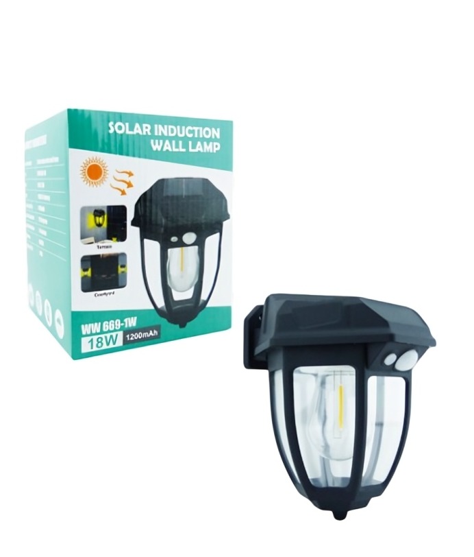 FAROL LED SOLAR WW-669-1 LUZ FIJA CON SENSOR - 2