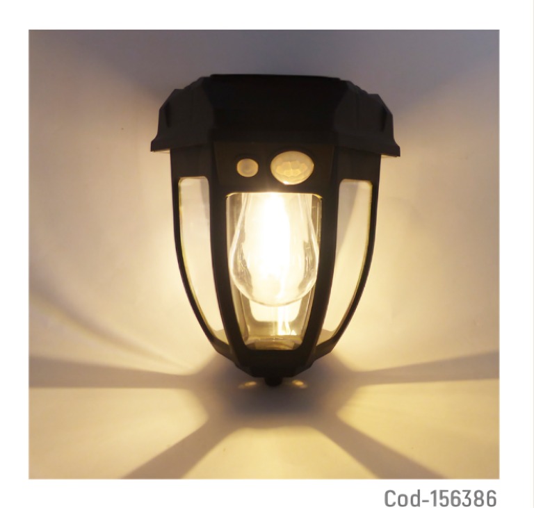 FAROL LED SOLAR WW-669-1 LUZ FIJA CON SENSOR - 3