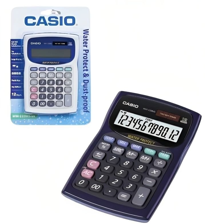 CALCULADORA CASIO TIPO MINI ESCRITORIO WD-220MS MORADO - 1
